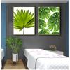 Скандинавский плакат с зелеными растениями, настенная картина с зеленью, украшение комнаты, тропический банановый лист, свежие пальмовые листья, холст, живопись