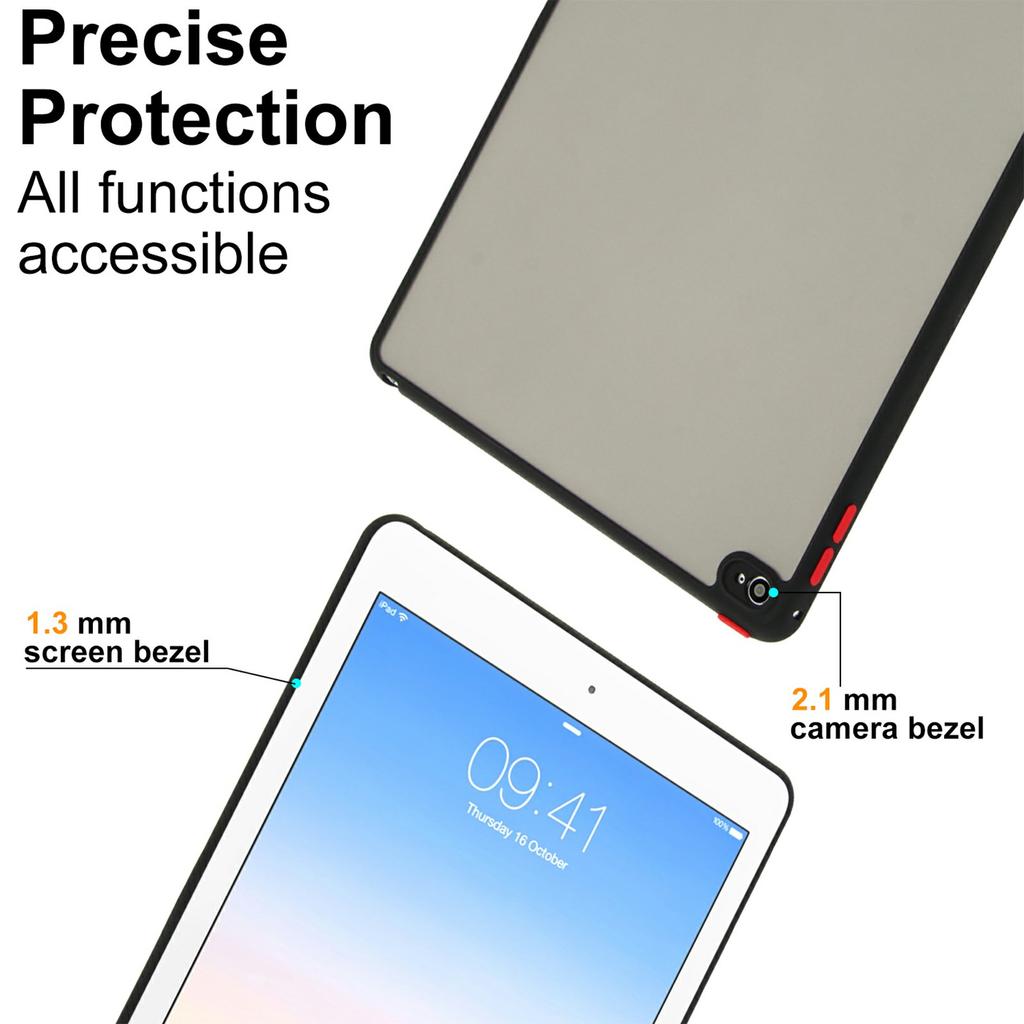 For iPad Air 2 Case Skin Touch Matte Acrylic TPU Shockproof Tablet Cover
