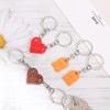 2PCS Jewelry Gifts Separable Cute Key Buckle Key Ring Building Block Keychains Heart Pendant