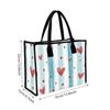 Romantic Heart Print Tote Bag Casual Daily Use Stylish Versatile Portable Lightweight Women Handbag