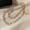 Французское ретро жемчужное ожерелье с бусинами женское легкое роскошное высококлассное чувство элегантности индивидуальность модная цепочка на шею ключичная цепочка