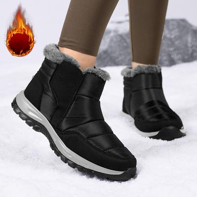 Женские зимние теплые ботинки для снега, нескользящие, водонепроницаемые, женские ботинки до щиколотки, удобные, с подкладкой из искусственного меха, для походов, прогулок, короткие ботинки, обувь