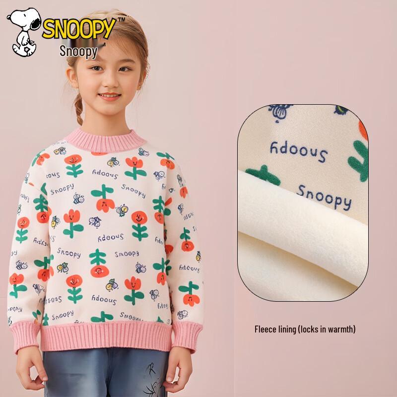 Snoopy Casual Fleece Lined Pullover Sweater