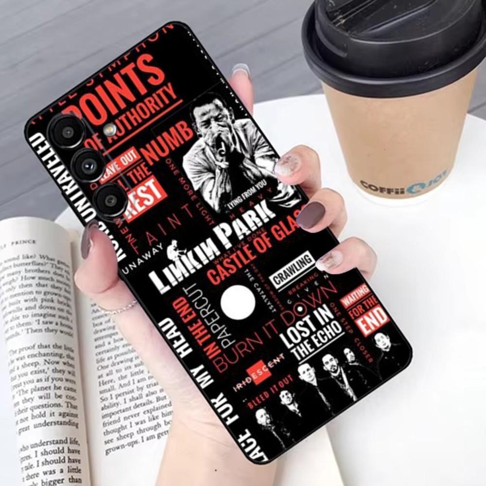 Band L-LinkinS Cool P-Park Phone Case For Samsung S24,23,22,30,21,10,9,Ultra,Plus,Lite,FE,Soft Silicone Black Cover