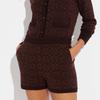 Coach Signature Knit Set Shorts Brown Signature