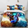 3D Rockman Megaman Game Cartoon Bedding Set Duvet Cover Sheet Print Bed Set Pillowcase Full Queen King Size Comforter Bedroom