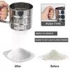 Handheld Flour Shaker Stainless Steel Mesh Sieve Cup Icing Sugar Bake Tool Hand-pressed Hand-pressed Bakeware Sifters