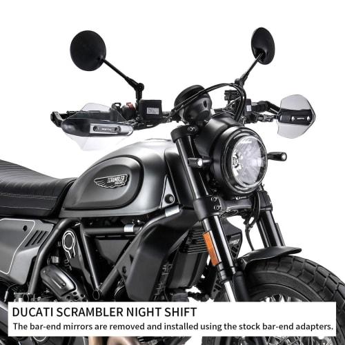 ZETA RACING Sonic Hand Guard PC Protector Kit Universal Type Compatible with Hollow Handlebars (13.5mm-14.5mm/17.5mm-18.5mm) Forged Bar End Installati