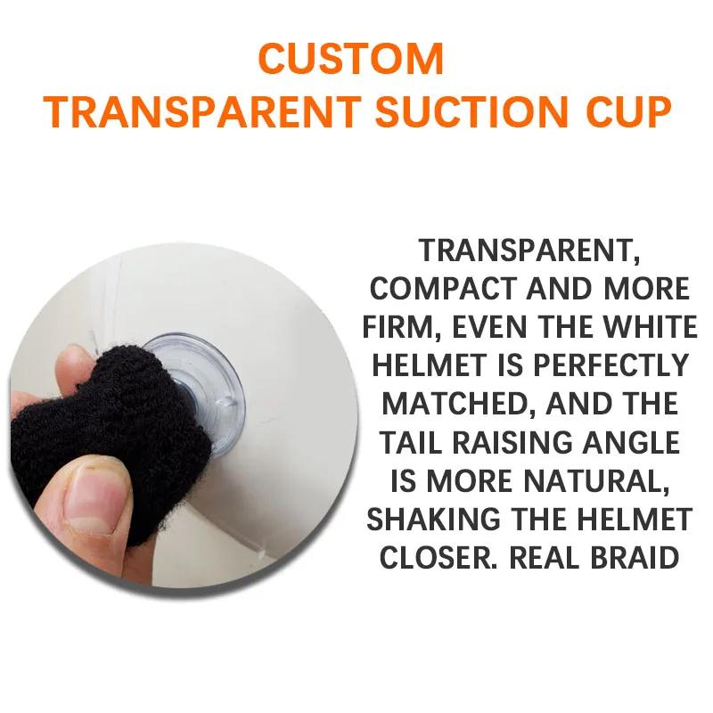 24-дюймовый шлем, косички, хвостик для женщин, мотоциклетный шлем, косички, хвостик для мотоцикла, косички, хвостик с присоской