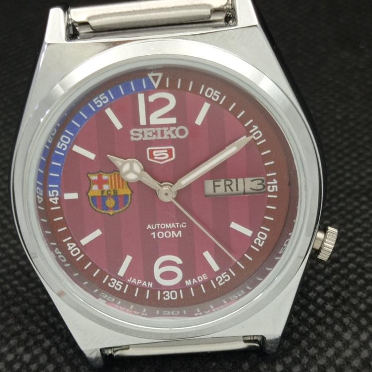 ВОССТАНОВЛЕННЫЕ ВИНТАЖНЫЕ SEIKO 5 AUTO 7009A ЯПОНИЯ МУЖСКИЕ D/D КРАСНЫЕ ЧАСЫ 610b-a318050-9 SKU610b-a318050