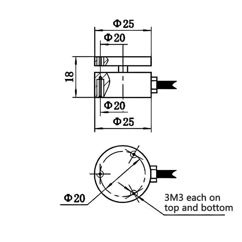 High Quality 25mm Inline Load Cell Miniature Tension and Compression Force Transducer Impact Force Measurement Weighing Sensor