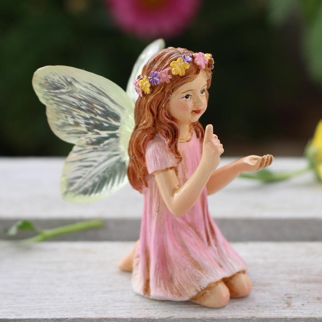 2 шт. Милые шепчущие феи садовые смоляные поделки настольные украшения, сказочные украшения сад газон крыльцо двор наружный декор