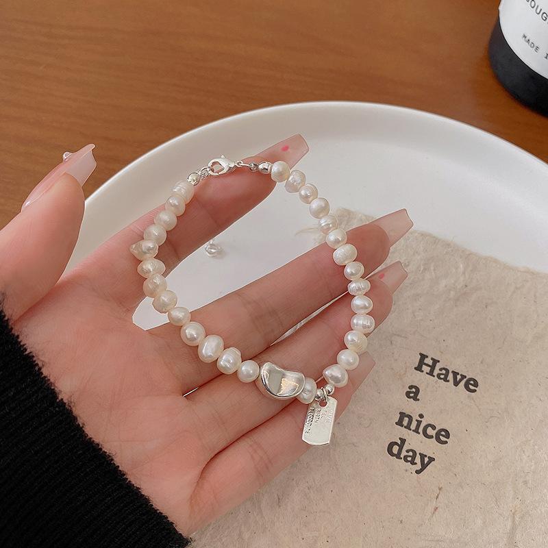 Irregular freshwater pearl bracelet female ins style light luxury Internet celebrity bracelet design sense beaded jewelry
