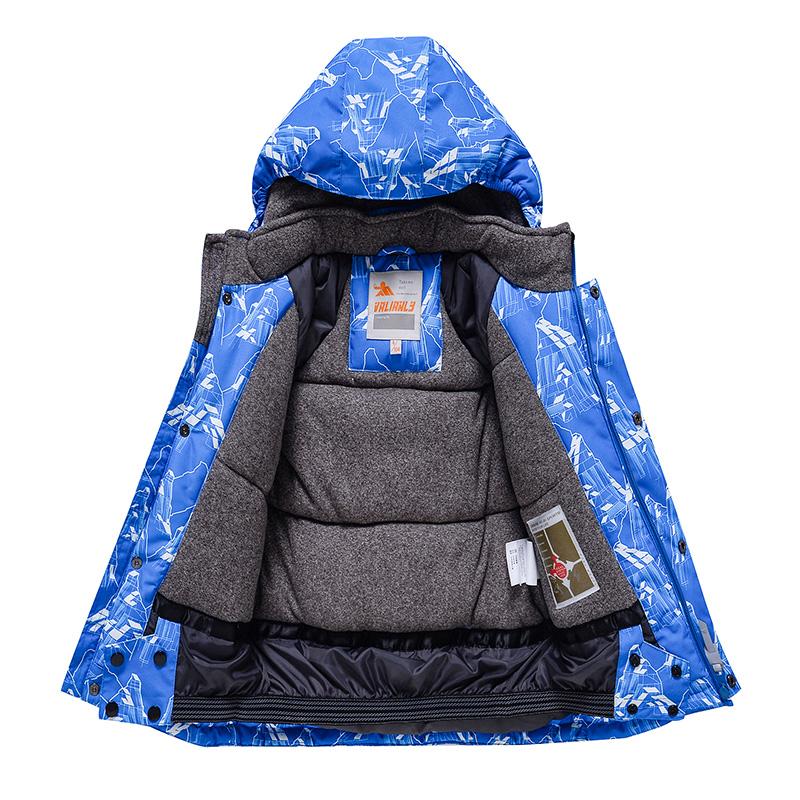 Boys Ski Suit VALIANLY Kids Snowsuit Winter Children Boys Ski Sets Ski Jacket Pants Outdoor