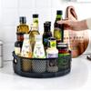 360° Rotating Spice Rack Organizer Seasoning Holder Kitchen Storage Tray Lazy Susans Home Supplies for Bathroom, Cabinets