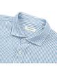 PRODESHIRT [Обычный] L-460 Винтажная льняная полосатая рубашка (синий)