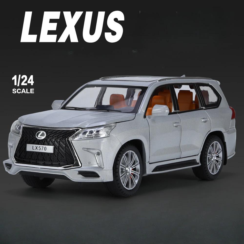 LGS2 Литье под давлением 1/24 LEXUS LX570 Внедорожник Модель Автомобиля Литье из Сплава Игрушки Транспортные Средства Дети Мальчики Подарок Коллекция Домашний Декор Миниатюрный Автомобиль