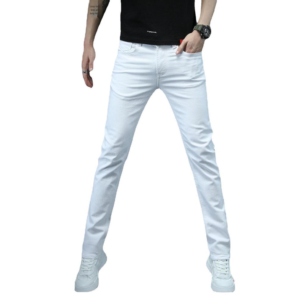 Мужские облегающие эластичные джинсы — повседневные и универсальные для молодых мужчин и студентов