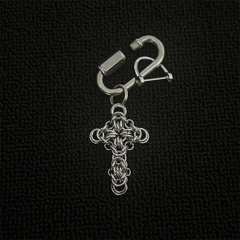 Y2K Cross Carabiner Keychain Religious Crucifix Key Clip Edc Gift For Men Camping Hiking Outdoor Climber