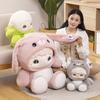 And Cute Cozy Long Plush Dolls With Rabbit Wolf Dinosaur And Panda Animal Designs