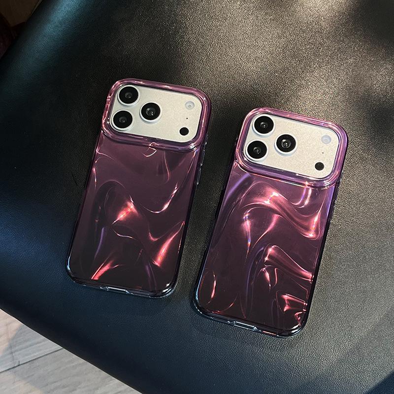 Gradient Purple Wave Pattern Phone Case for iPhone 17 Pro/16 Pro Max