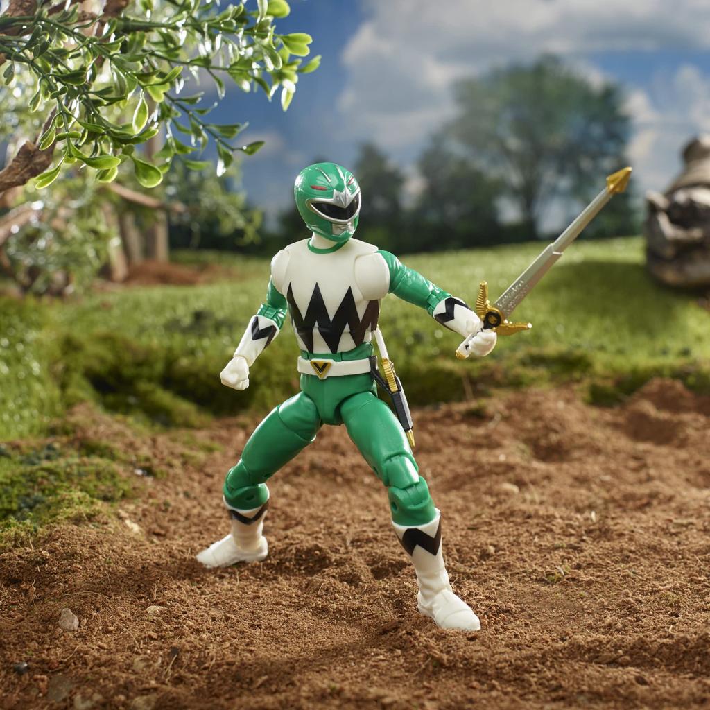 Power Rangers Lightning Collection Lost Galaxy Зеленый Рейнджер 6-дюймовая Премиальная Коллекционная Фигурка Игрушка с Аксессуарами, для Возраста от 4 лет, F4509