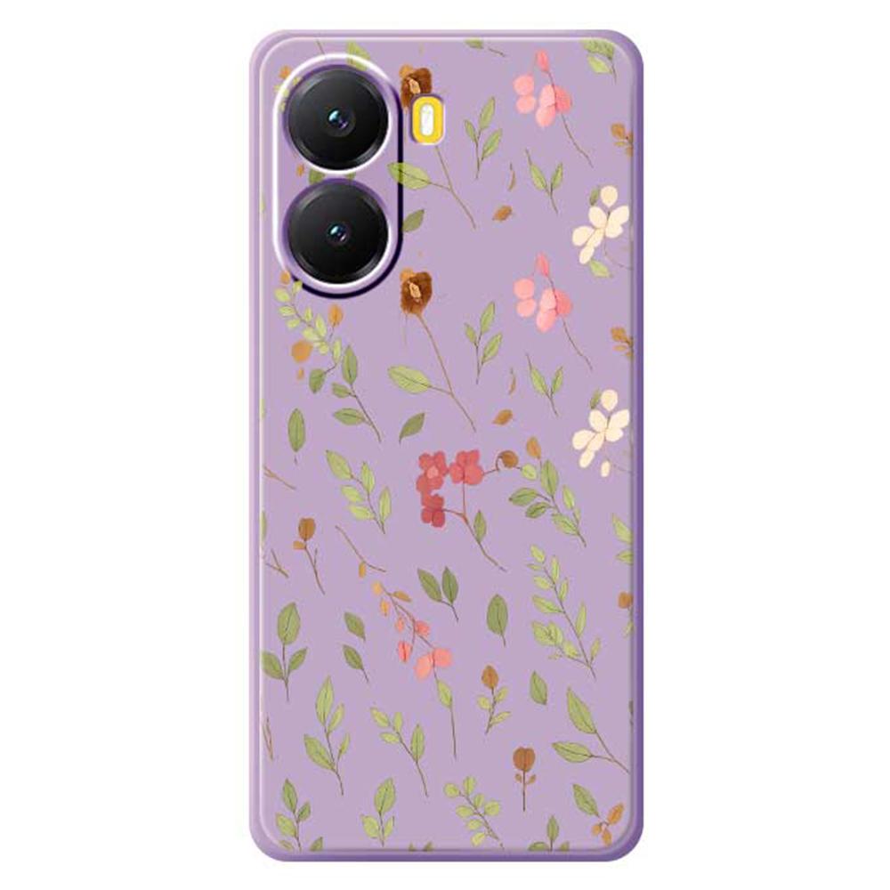 For Xiaomi Redmi Turbo 4 5G/Poco X7 Pro 5G Case Small Flower Leaves Pattern Printing Straight Edge TPU Phone Back Cover