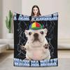 I am Pibble Wash My Belly Funny Pit Bull Dog Blanket for Winter Airplane Travel Bedroom Street Style Bedspread