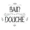 [P9424] - Лист наклеек на дверь «Сообщения» (Ванна Душ) - 20х70 см