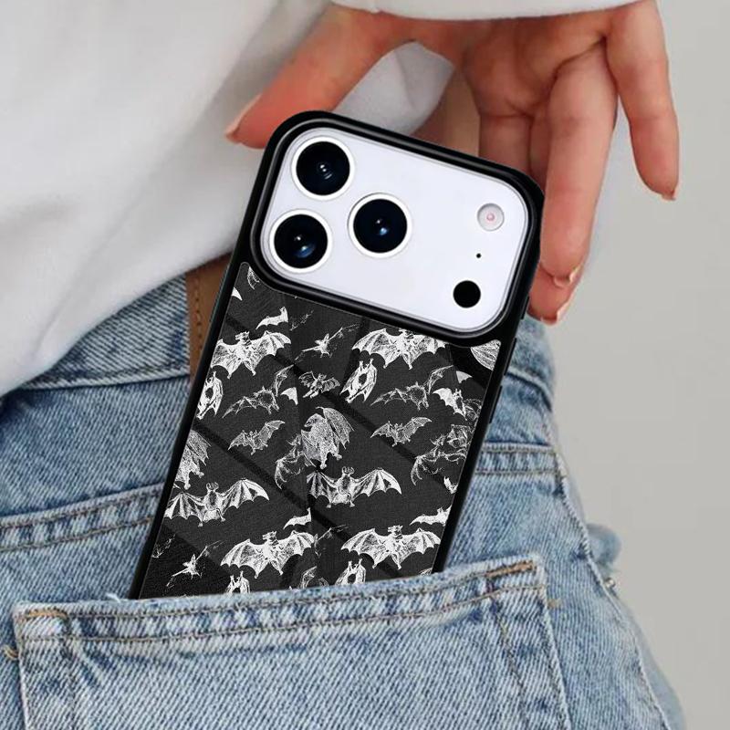 Чехол для телефона с летучей мышью на Хэллоуин для iPhone 16e 15 14 13 12 17 Pro Max Plus Air 17pro Чехол