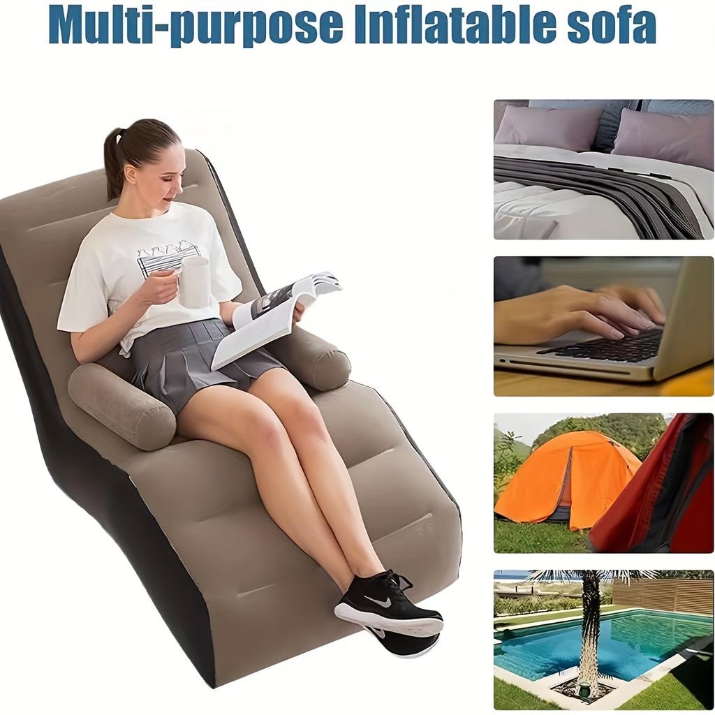 1 шт. S-образный надувной диван для ленивого песка в поисках искусственного человека, инженерная кровать для отдыха, портативный шезлонг