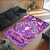 Unicorn Theme Crystal Velvet Floor Rug Personalized Custom Name Text Warm Carpet Home Decoration
