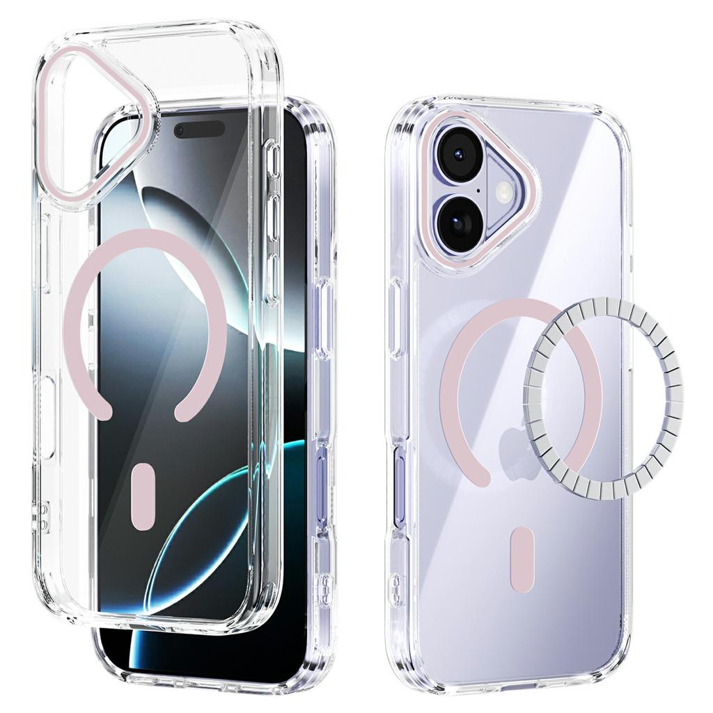 Чехол для iPhone 17, совместимый с MagSafe, прозрачная задняя крышка для телефона из ТПУ и ПК, устойчивая к царапинам