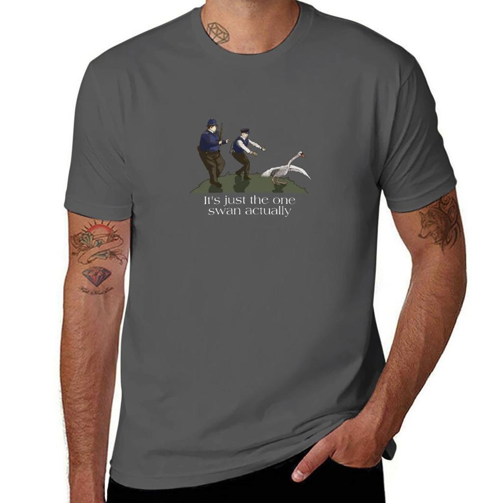Hot Fuzz Quote Danny Butterunisex Swan Tshirt Running Perforunisexce Short Sleeve Tee