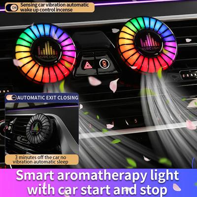 Автомобильная музыкальная ритм-лампа, освежитель воздуха, RGB светодиодная лента, управление звуком, голосовой ритм, атмосферный свет, 256 цветов, опция управления через приложение