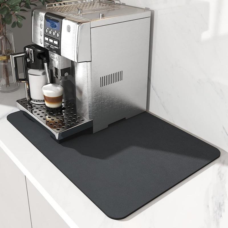 Super Absorbent Dish Drying Mat, Duty Kitchen Counter Pad, Heat-Resistant Up To, Non-Slip Dishwasher Drainage Mat for Coffee Machine, Sink, Countertop