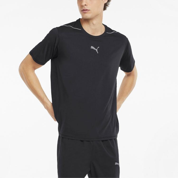 PUMA Outdoor Sports Running Round Neck Short Sleeve Black Men's 520851-01