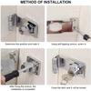 EMVANV Keyed Hasp Lock, 90 Degrees Lock Hasp T-wist Knob Keyed Locking Hasp Safety Door Clasp for Small Doors Drawer and Cabinets(Silver)
