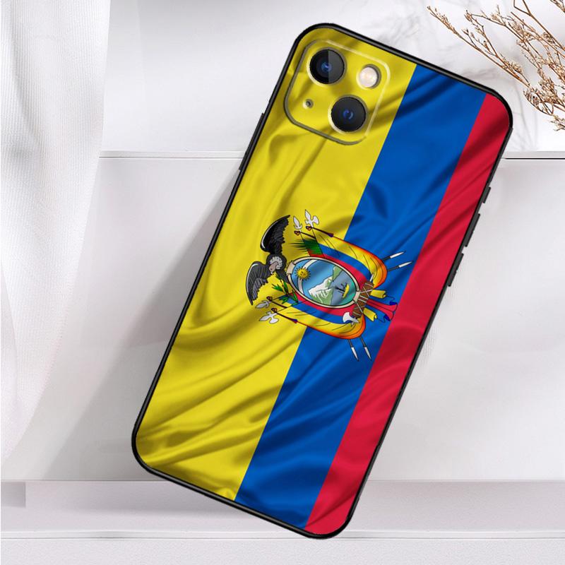 Ударопрочный чехол с флагом Эквадора для iPhone 17 11 14 15 16 Pro Max Plus 12 13 Mini 16e 17 Air Чехол для телефона
