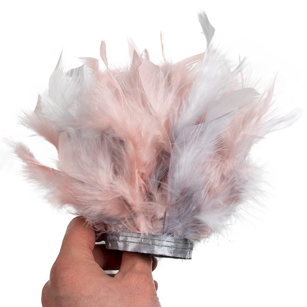 Ostrich Feather Cuff Wrist Sleeve Women Real Fur Ostrich Feather Cuffs Feather Cuff Snap Bracelet Clap On Satin Shirts Elegant