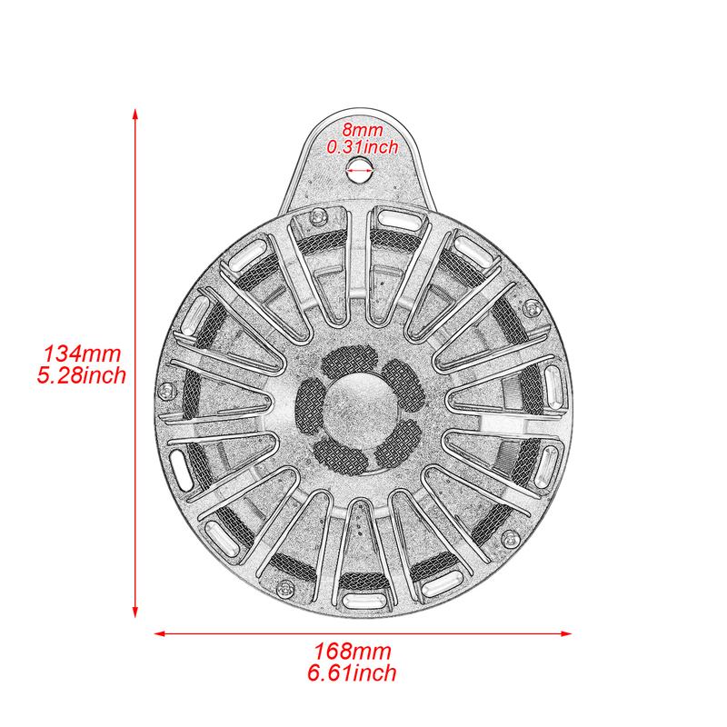 Motorcycle 15 Stripe Horn Cover Assembly Spearker Cover CNC Aluminum For Harley Big Twin 91-Up Touring 99-Up Dyna Fat Bob FXDF