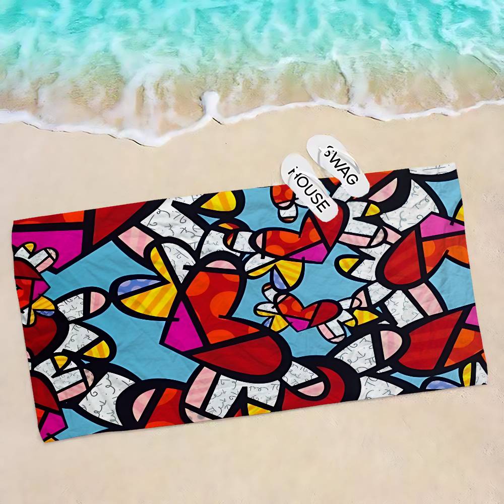 Britto Quick Drying Dish Anime Beach Swimming Towel Soft Absorbent Washcloth Children's Gifts for Kids Travel Camping Gym