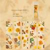 5 шт. закладка для книг Four Seasons Flower Travel Series из ПВХ, полупрозрачная закладка для чтения, ретро-маркер для страниц книг, канцелярские принадлежности