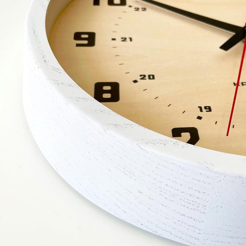 KATOMOKU muku круглые настенные часы 8 Белые настенные часы с непрерывной секундной стрелкой радио km-81WH 306мм (Часы СКП)