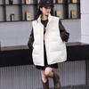 Fashion vest 2024 autumn and winter new white duck down vest women's outer vest casual versatile college vest