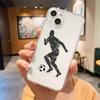 Football Player Soccer Art Clear Phone Case For iPhone 14 13 11 12 Pro Max X XR XS 7 8 Plus SE Soft Silicone Cover Coque Funda