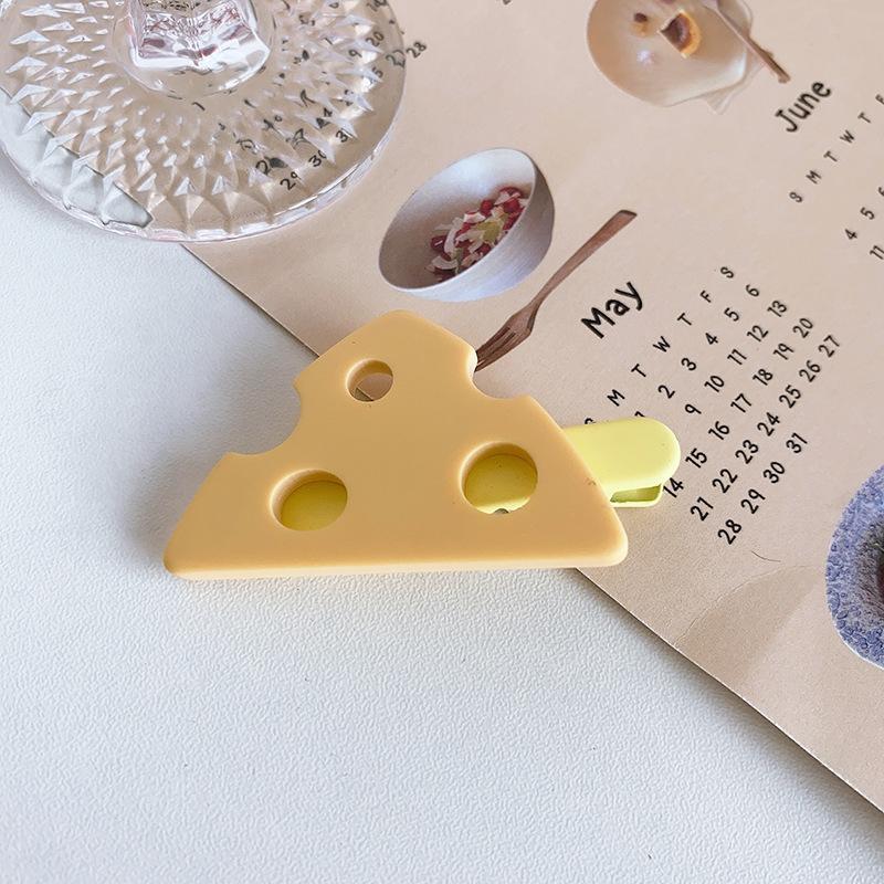 Забавная заколка для сыра, креативная пластина, заколка для волос в форме акулы, когти для волос для девочек, треугольная полая заколка для волос, украшение для волос