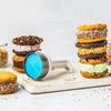 Ice Cream Sandwich Tool,Half Cup Stainless Steel Cookie Ice Cream Sandwich Scoop Mold With ,Cylinder Sandwiches Maker