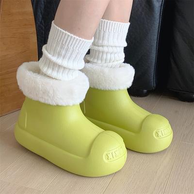 Модные красочные ботильоны Ugg на платформе из ЭВА для женщин, зимние ботинки из густого меха, 2025 новинка, хлопковые мягкие повседневные угги, оригинальная женская водонепроницаемая обувь