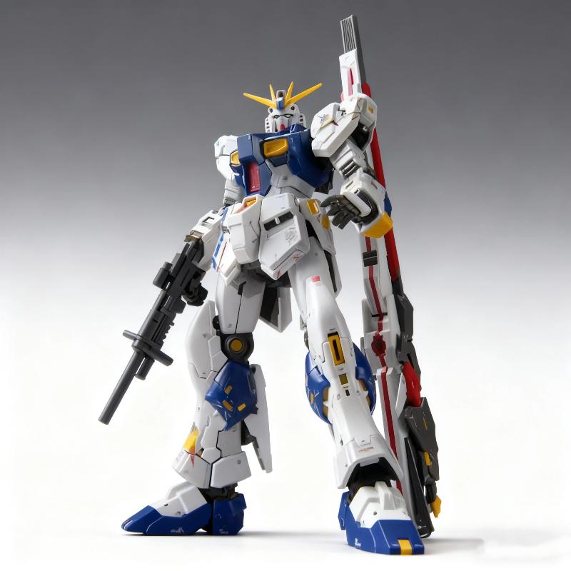 RG 1/144 RX-93ff V FIGHTER Сборная модель-конструктор Фигурки с водяными декалями Подставка для демонстрации Пластиковая модель-игрушка Коллекция для мальчиков Высококачественные подарки